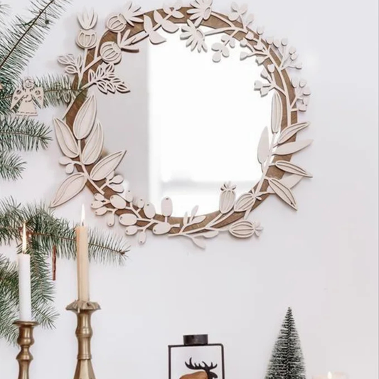 Miroir décoratif en forme de fleur – une touche chaleureuse pour votre intérieur
