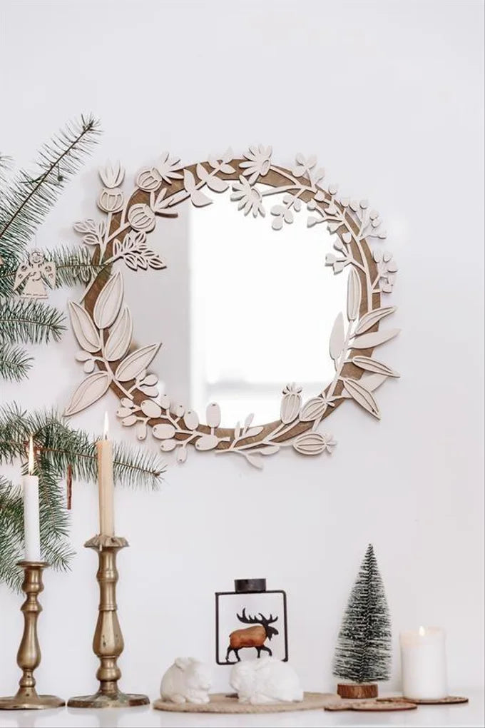 Miroir décoratif en forme de fleur – une touche chaleureuse pour votre intérieur